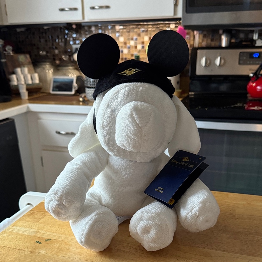 Disney Cruise Line Evie Towel Animal Plush with Mickey Ears